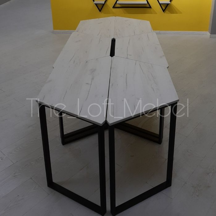 Мебель для офиса. Порта стол трапеция в лофт стиле