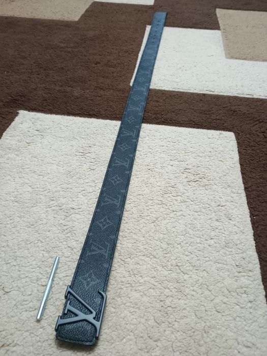 Curea Stil Louis Vuitton Monogram Eclipse - Negru Mat