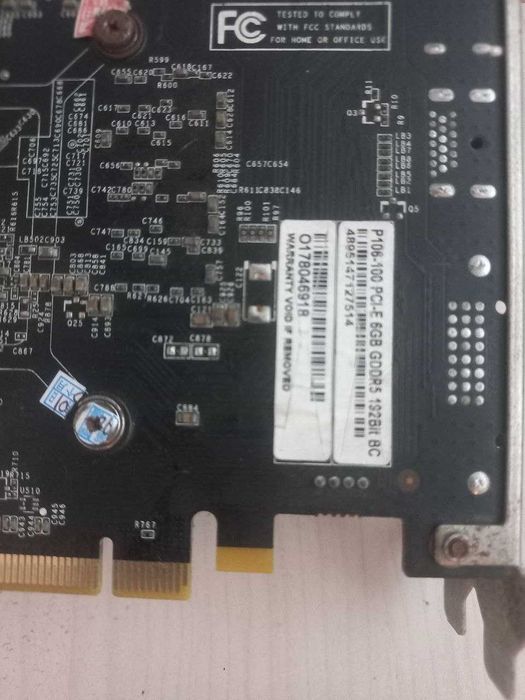 Видеокарта P106 6GB не рабочая