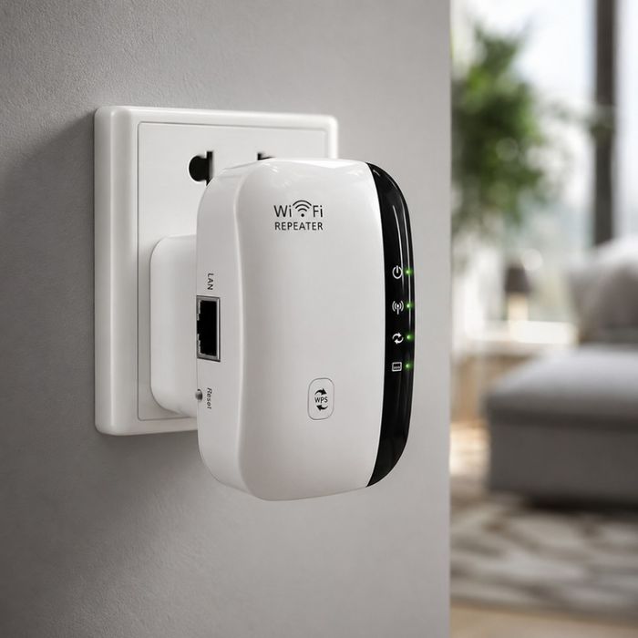 Wi-Fi Repeater 300Mbps – Усилвател и разширител на Wi-Fi сигнала с LAN порт