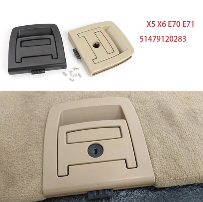 Maner portbagaj polita tavita spate negru crem butuc Bmw X5 X6 E70 E71