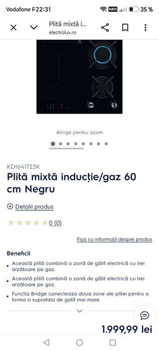 Plita mixta noua