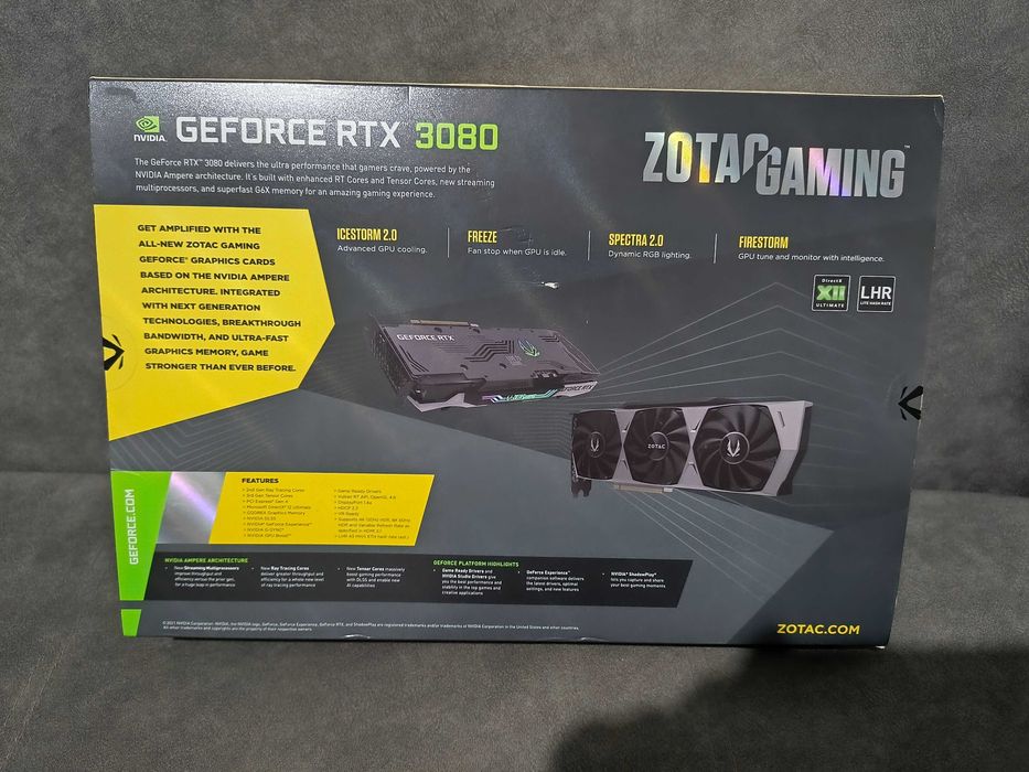 Видео карта Rtx 3080 ZOTAC GAMING GE FORCE OC. Възможен бартер.