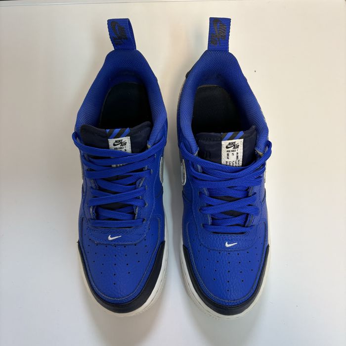 Sneakers Nike Air Force1 Lv8 2 GS Racer blue obsidian white impecabili