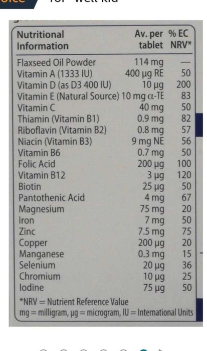 Wellkid multivitamini