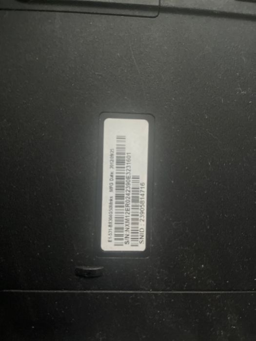 Ноутбук acer, рабочий е1 -531