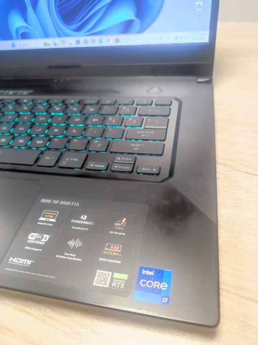 ASUS tuf Dash Gaming i7 noutbuk notebook ноутбук