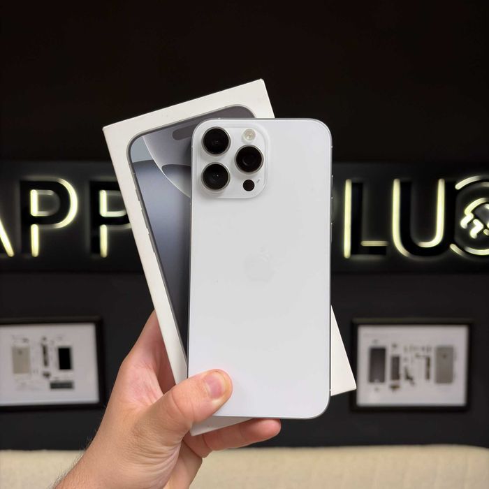 iPhone 16 Pro Max 256Gb White Titanium 92% Baterie + 24 Luni Garanție/ Apple Plug