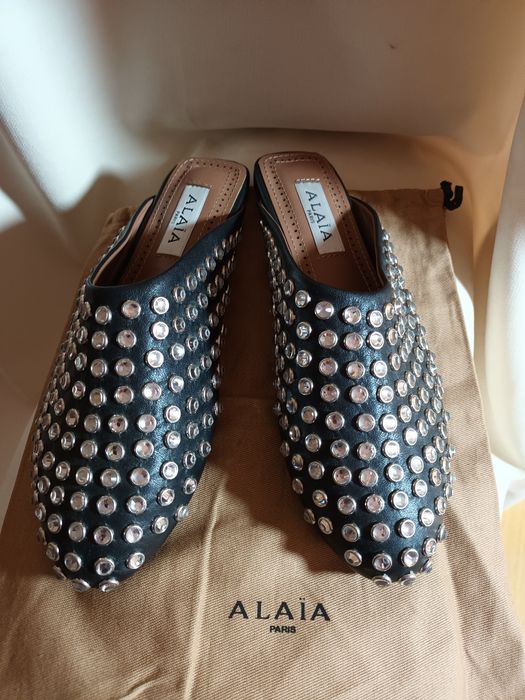 Alaïa чехли ест.кожа