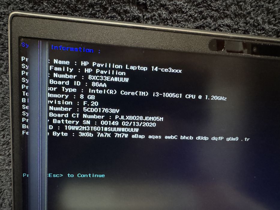 Laptop HP Pavilion - 14-ce3811no Intel® Core™ i3-1005G1