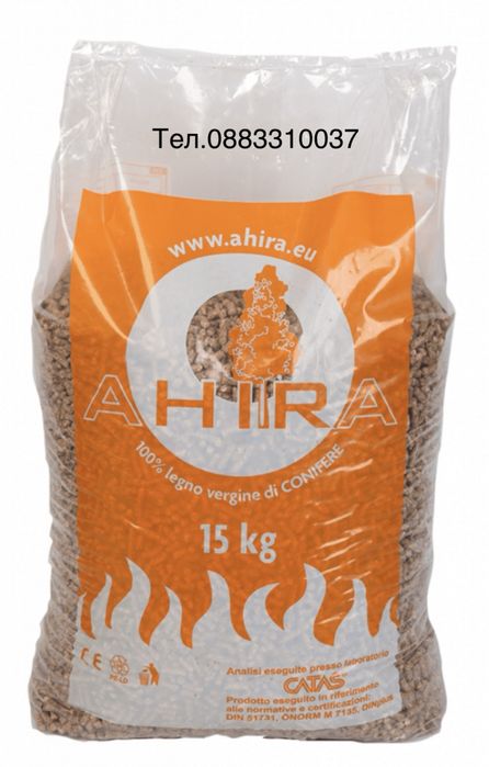 Пелети Ahira EN+A1 80% бор и 20% бук