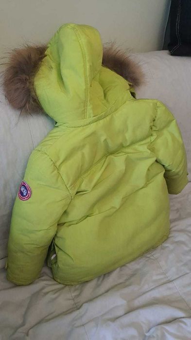Пуховик для девочки !  р  S . 5 6 7 лет !  Теплый !