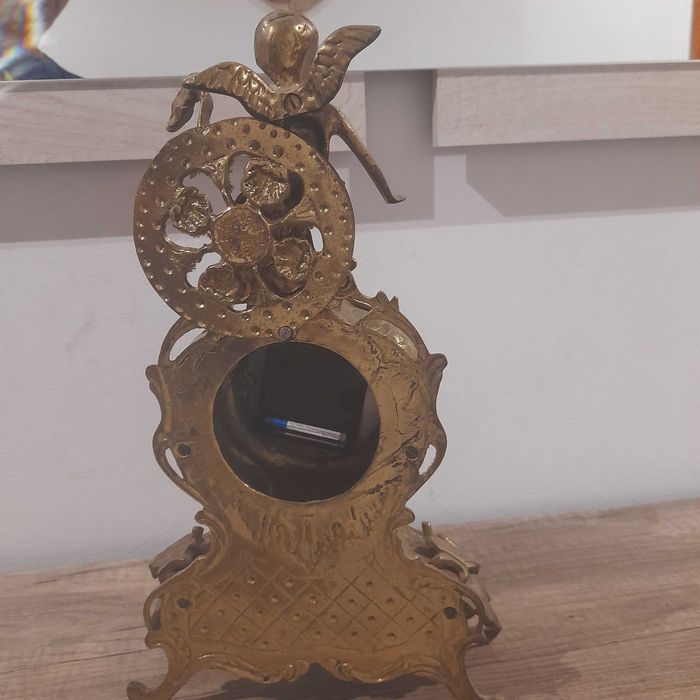Ceas de șemineu din bronz masiv
