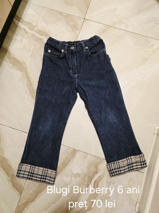 Blugi Burberry stare foarte bună 6 ani culoare bleumarin