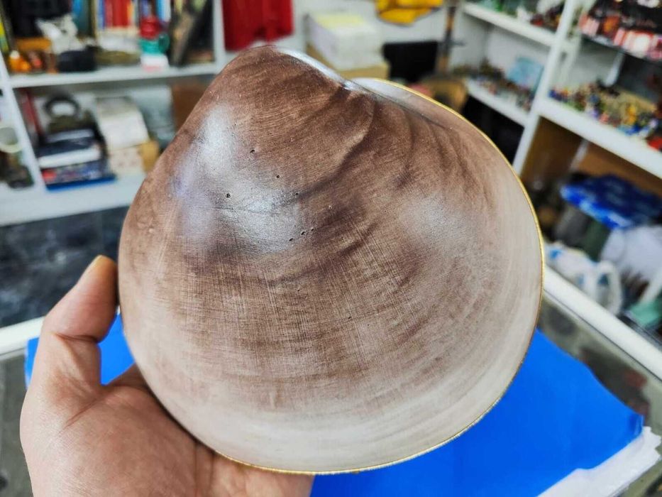 Голяма порцеланова кутия Limoges във формата на мида