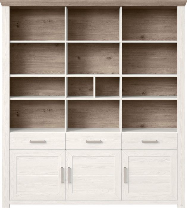 Bibliotecă YORK cu 3 Uși și 3 Sertare – 184x207x42 cm