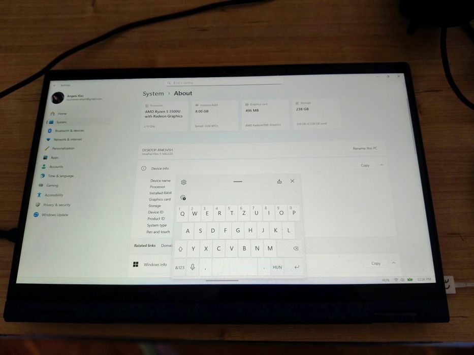lenovo touchpad ideapad flex5