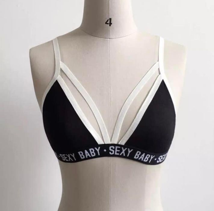 Текстилни бюстиета с ластик SEXY BABY в черно , бяло , сиво и розово !