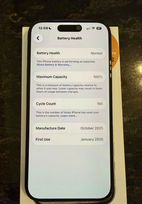 iPhone 15 Pro 128 GB Black Titanium – Impecabil – Baterie 100%