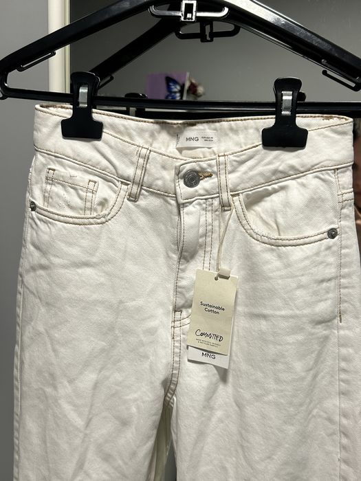 Pantaloni baggy Mango cu talie inalta