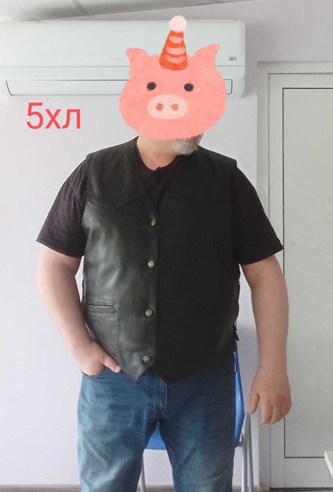 Мъжки кожен елек 2хл