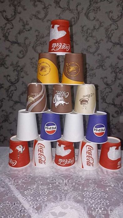 Стаканчики одноразовые  бумажные и пластиковые 200 мл