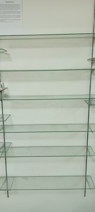 Продам полки стеклянные с кранштейнами
