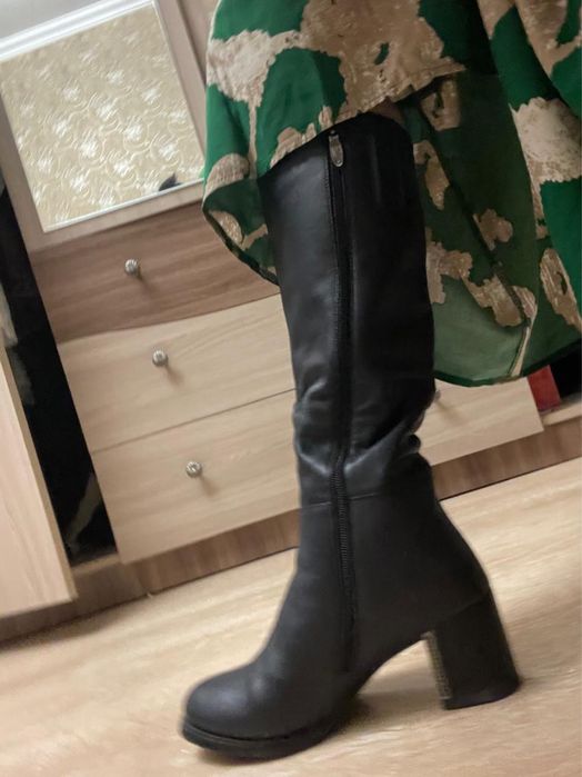 Кожаные сапоги натуралка