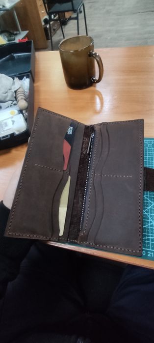 Кошелёк из натуральной кожи  ручная работа на заказ