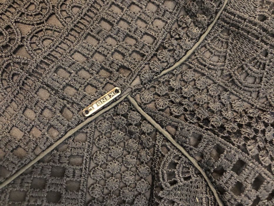 Официална рокля - черна дантела  KENSOL /BG42/ отговаря на размер S