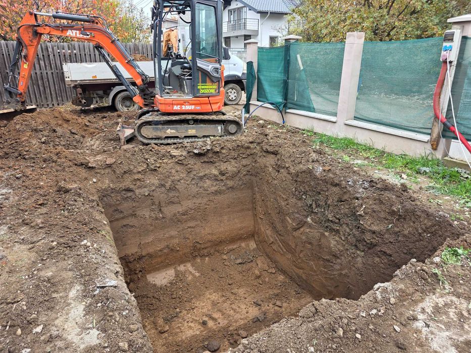 Servicii Miniexcavator Săpături, Fundații, Agregate