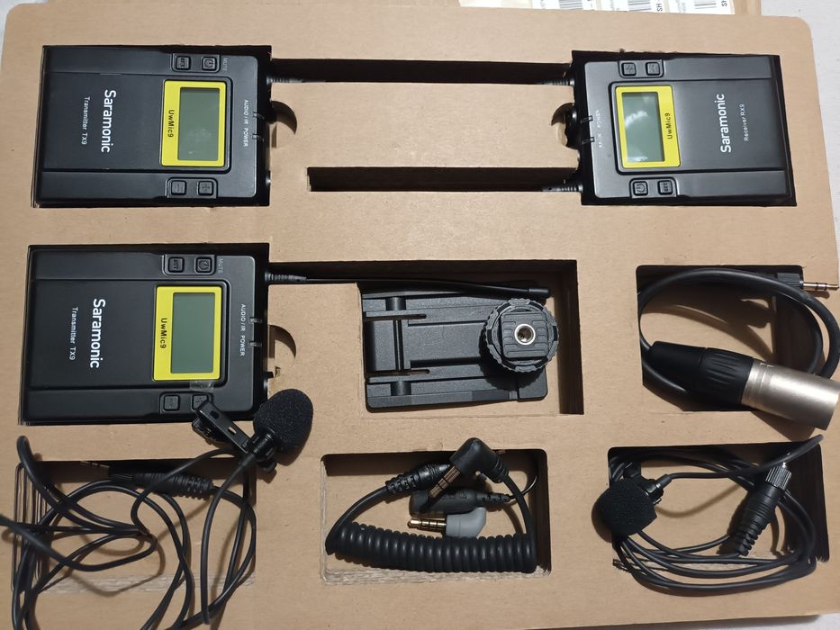 Kit Lavaliere Saramonic UWMIC9 KIT2 UHF Wireless RX9 + 2 TX9 Negru