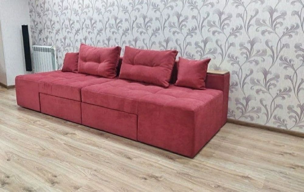 Мягкая мебель Диван трансформер раскладной с отсеков хранения Кровать