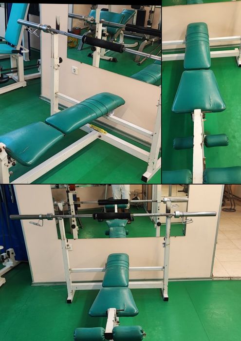 Ликвидация! Пълно фитнес оборудване, лежанки, уреди, тежести, щанги