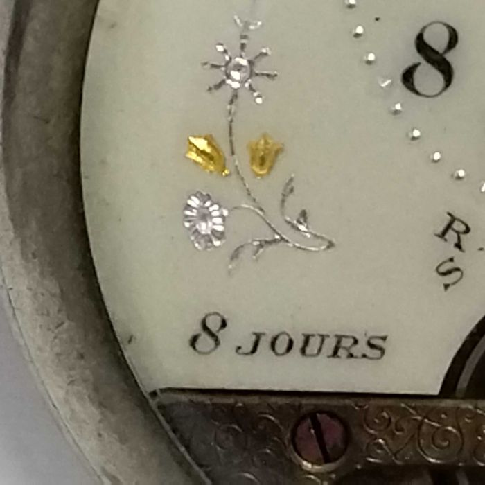 HEBDOMAS 8-дневен, швейцарски джобен часовник, профилактиран,перфектен