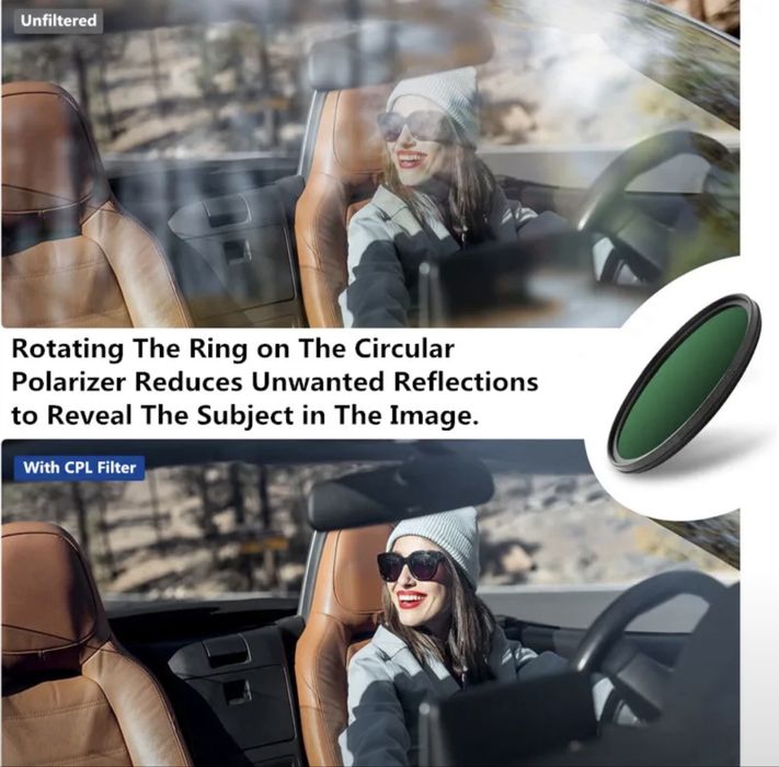 CPL фильтр для объектива 58 мм