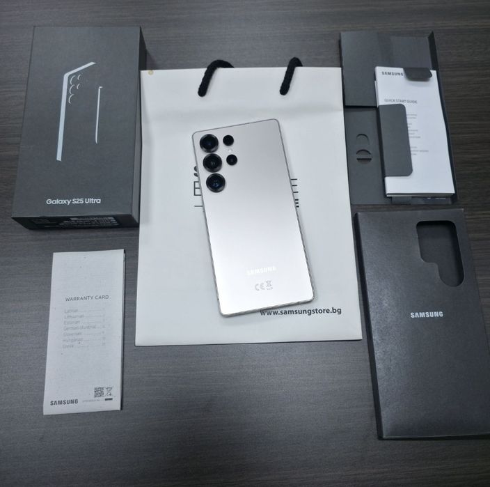 КАТО НОВ 256GB Samsung S25 Ultra Experience Store Гаранция 2027 Gray