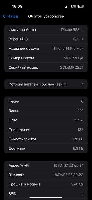 IPHONE 14 pro max 128 GB