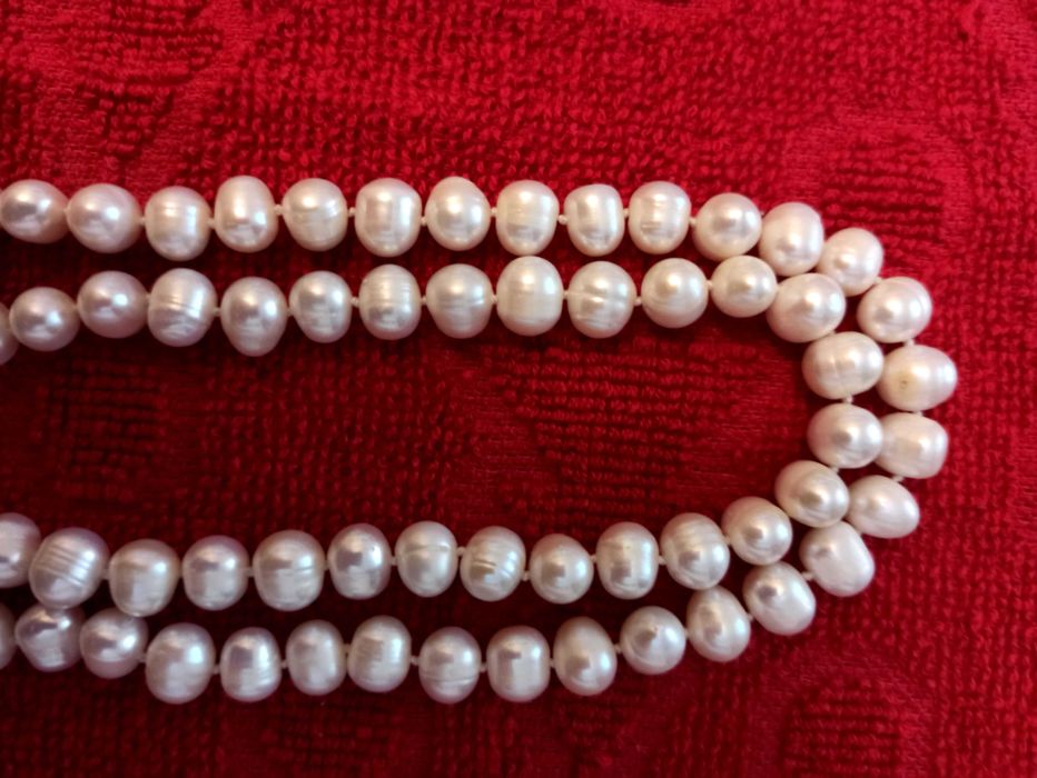 Set colier dublu, brățară dublă și cercei - perle de cultură