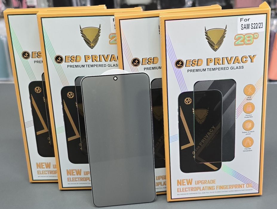 Затъмнен протектор за Samsung S22 Privacy протектор за защита