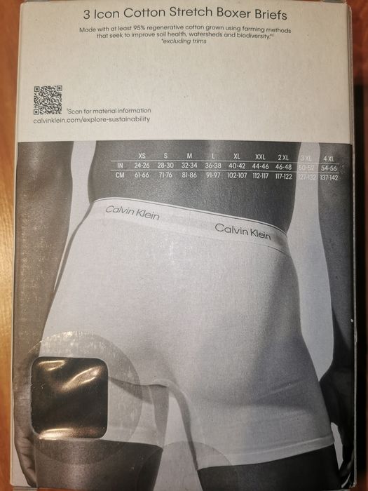 Set 3 boxeri Calvin Klein, noi,originali, cotton stretch, mar. 4XL