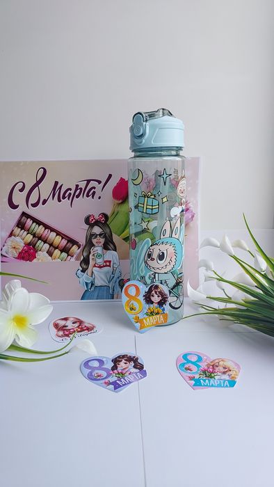 Ланч бокс, блокнот, бутылочка