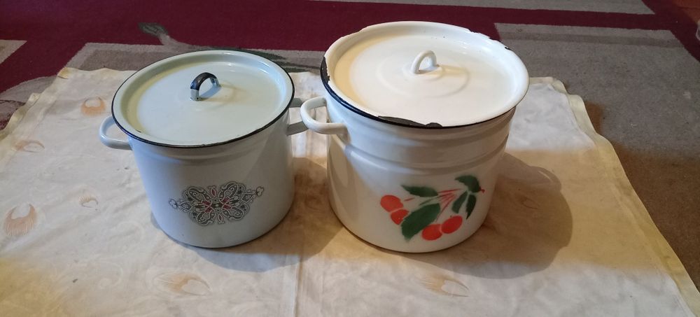 Кастрюля эмалированная казан, тогара алюминевая