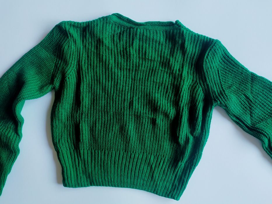 Комплект къс плетен топ и панталон MOHITO висока талия