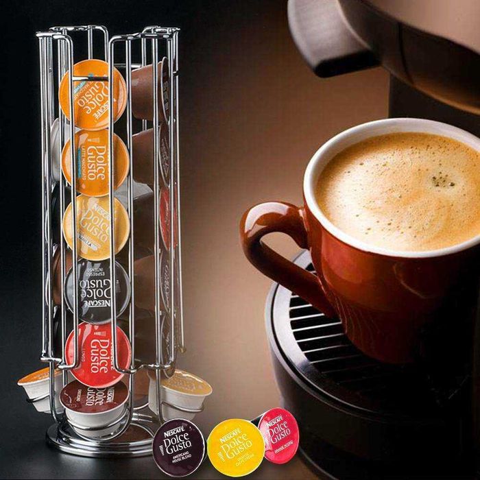 Поставка стойка за капсули Долче Густо, 24 бр. Dolce Gusto въртяща се
