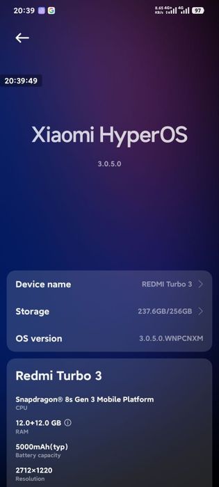Redmi turbo3  (poco f6)