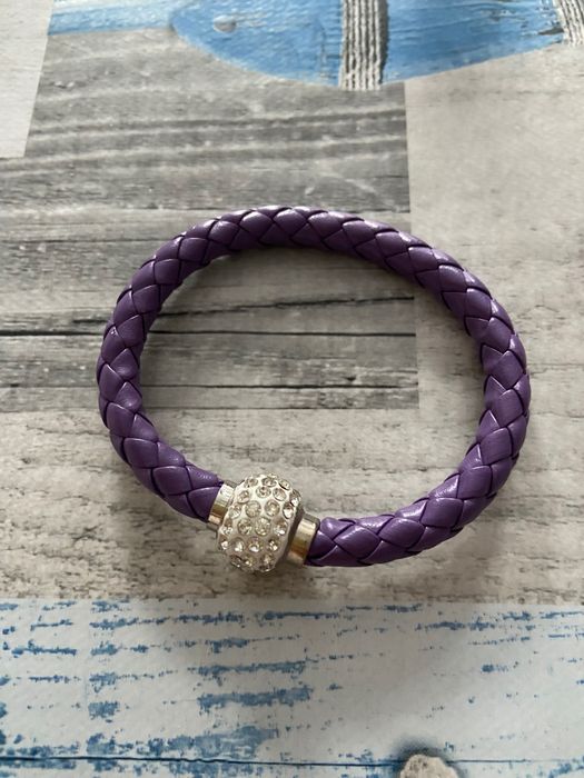 Кожена гривна Ampli5 със сребро