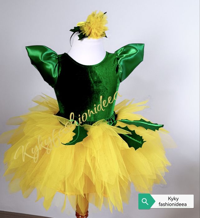 Costum păpădie fetite costum serbare păpădie 3,4,5,6,7 ani