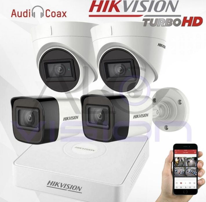 Камера Hikvision 1.3 MP 4 штук
