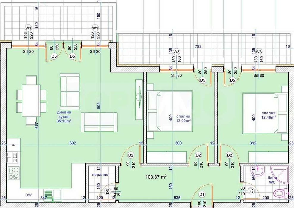 Дава се под наем Тристаен апартамент в Варна, Галата - 120 кв.м за 1500 € - Снимка #16